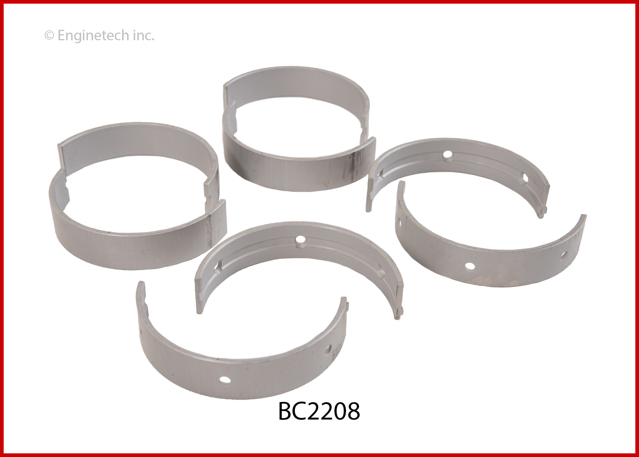Enginetech Engine Full Crankshaft Main Bearing Set - BC2208.25